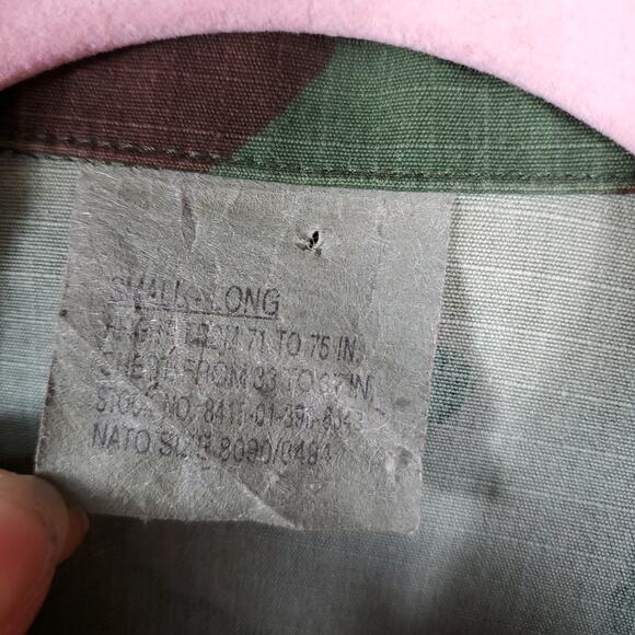 Army Hot Weather Combat Coat in Woodland Camo Size S Long - Picture 8 of 10